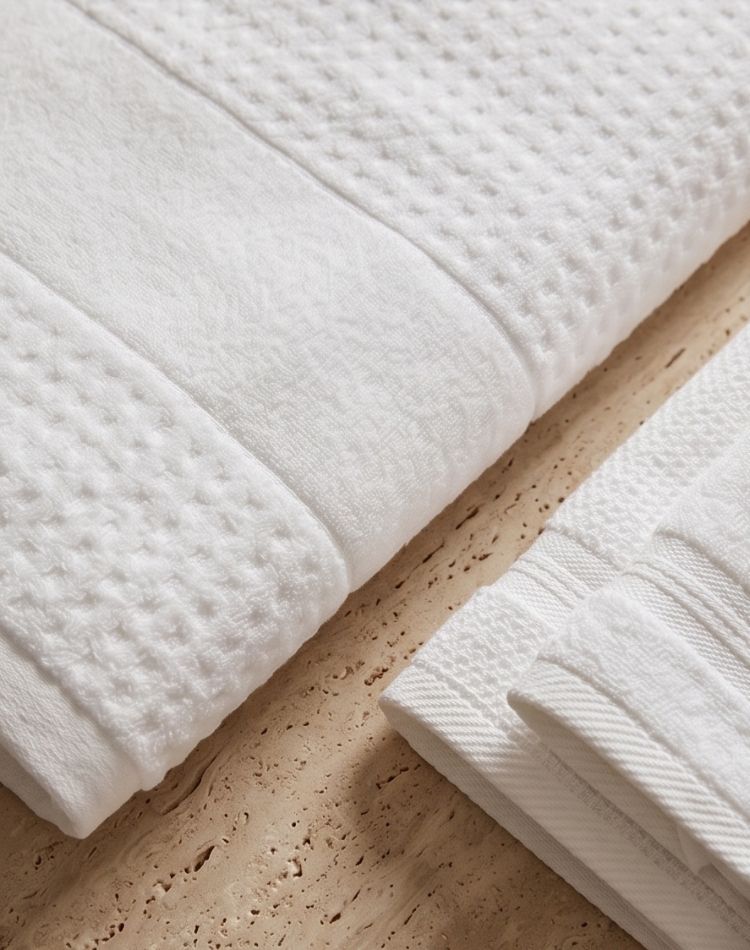 Pearl White Towel Set - 1 Bath & 4 Face