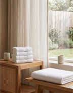 Pearl White Towel Set - 1 Bath & 4 Face