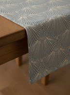 Slate Gilded Fan Table Runner - Premium Home Decor by Moraari