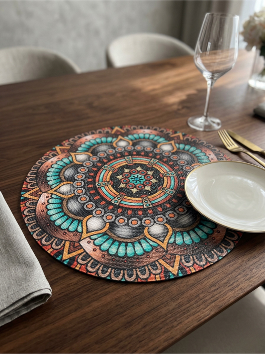 Mandala Dining Round Placemat - Set of 2 - Premium Home Decor by Moraari